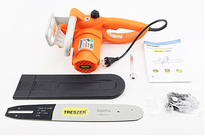 Электропила TRESZER TLE5 (2,2кВт. шина 14", цепь 3/8"-1,3mm-52зв. круг. зуб), боковая